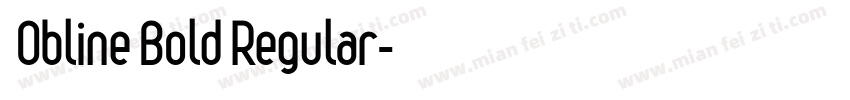 Obline Bold Regular字体转换